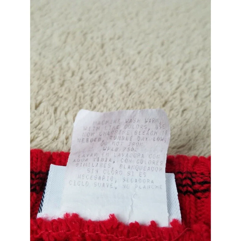 Basic Editions Girl's Large Dalmatian Puppy Knit Christmas Sweater Vintage 90s - Picture 7 of 8